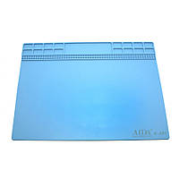 Килимок для паяння силіконовий термокилимок Aida A-201 345x245 мм мат для паяння та ремонту