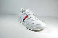 Подростковые кожаные кроссовки белые Multi-Shoes Tomas