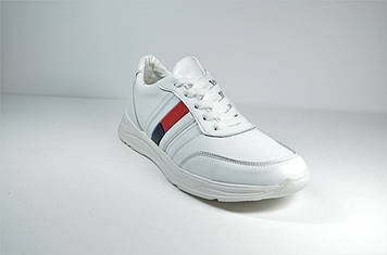 Підліткові шкіряні кросівки білі Multi-Shoes Tomas