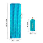 Надувний матрац Naturehike Wave type TPU mattress 1880*600*50mm NH18C009-D sea blue, фото 3