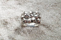 Серебряное тибетское кольцо амулет . Черепа. размер 19,5