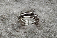 Серебряное тибетское кольцо амулет. Спираль. размер 18,5+ трайбл