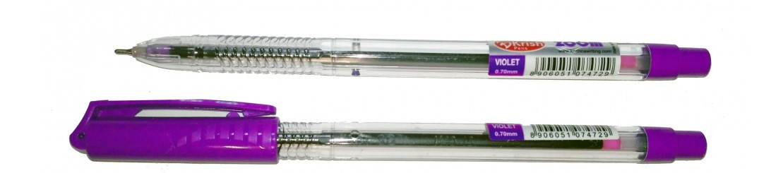 Ручка масляна 0,7 мм Krish ZOOM фіолетова // 50 шт/уп, фото 1