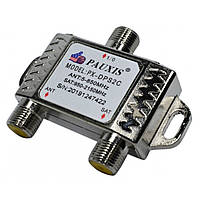 Диплексер SAT/TV Pauxis PX-DPS2C суміщення супутникового 950-2150 ефірного 5-850 в один кабель живлення по SAT