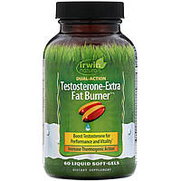 Irwin Naturals, Жиросжигающий комплекс Testosterone-Extra Fat Burner, 60 желатиновых капсул в Украине