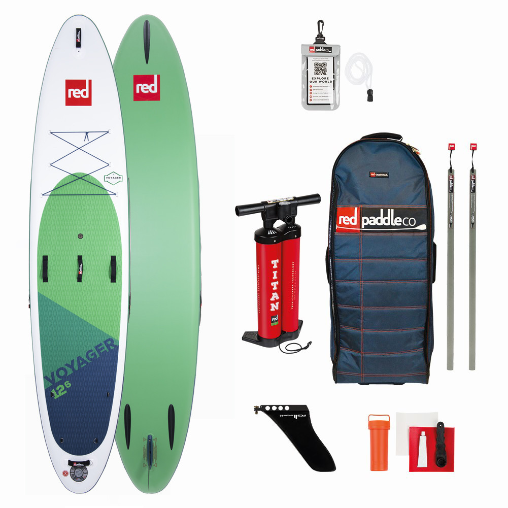 Сапборд Red Paddle Co Voyager 12'6" x 32" — надувна дошка для САП серфінгу, sup board, фото 1