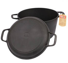 Каструля БІОЛ 6 л чавун з чавунною кришкою 26 см Колір чорний 0206