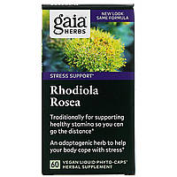 Gaia Herbs, Rhodiola Rosea, 60 рослинних капсул з рідиною, оригінал