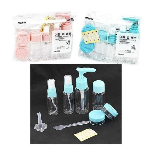 Дорожній набір ємностей 10 в 1, колір рожевий, фото 1