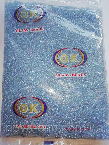 Бісер китайський № 12 (12/0) Блакитна фіалка упаковка 450 г для вишивки рукоділля декору, фото 1