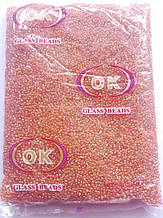 Бісер дрібний No12 Жовтогарячий бензиновий 450 грамів