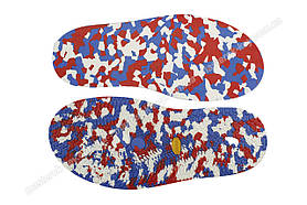 Підошва гумова "лаваш" BISSELL art.111 біло-синьо-червоний