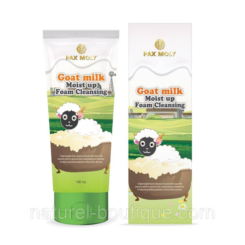 Пінка для обличчя Pax Moly Goat Milk Moist up з козячим
молоком