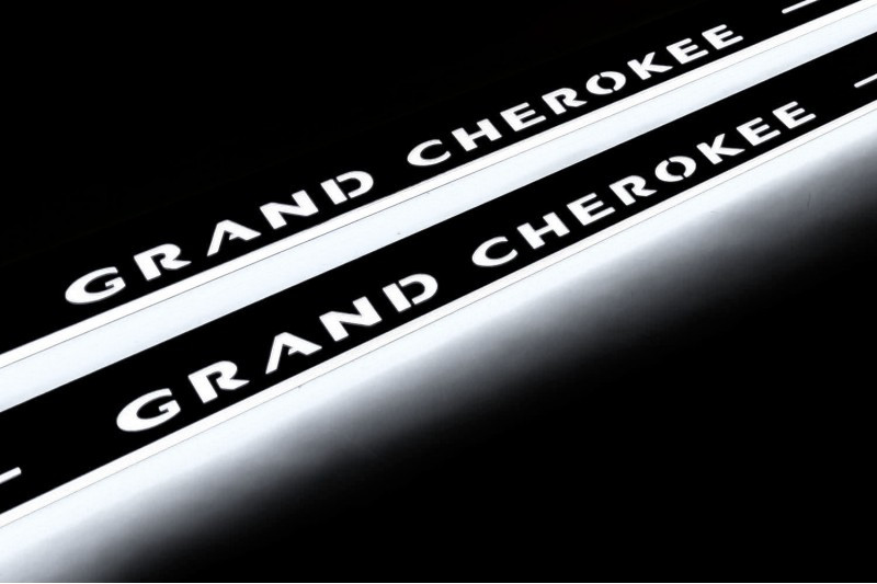 Накладки на пороги з підсвічуванням для Jeep Grand Cherokee III (2005-2010), фото 1