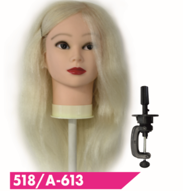 Голова-манекен SPL "блондин" натуральні волосся 50-55см + штатив 518/A-613