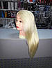Голова-манекен SPL "блондин" натуральні волосся 50-55см + штатив 518/A-613, фото 2
