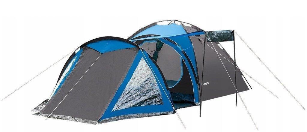 Намет Presto Acamper SOLITER 4 PRO 4-х місна (для відпочинку та кемпінгу, 3500 мм, вага 5,3 кг) сіро-синя