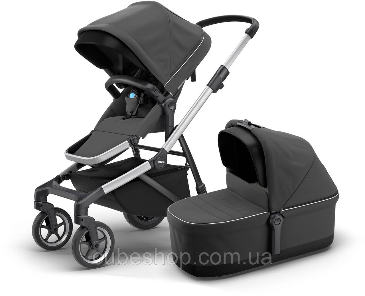 Дитяча коляска з люлькою Thule Sleek Shadow Grey (темно-сірий)