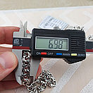 Шикарна срібний ланцюжок. Ланцюг бісмарк зі срібла 60 см, фото 6