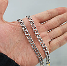 Шикарна срібний ланцюжок. Ланцюг бісмарк зі срібла 60 см, фото 3