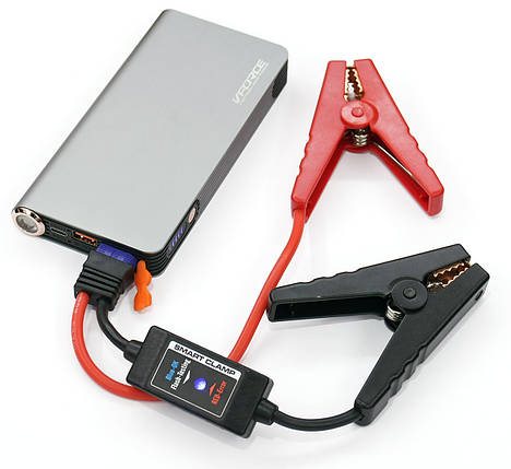 Пускозарядний Бустер Car Jump Starter Power Bank HQ-Tech VFORCE QC Silver, 8800mAh, фото 2