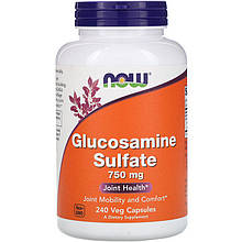 Глюкозаміну сульфат NOW Foods "Glucosamine Sulfate" 750 мг (240 капсул)