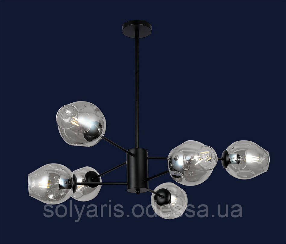 Люстра лофт молекула 7526035-6 BK+CL