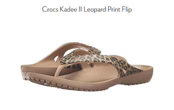Шльопанці Crocs Kadee Leopard Print Flip-Flop розмір 33