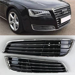 Бічні решітки бампера Audi A8 D4 (10-14) стиль W12