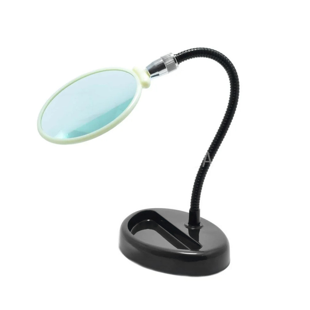 Лупа настільна Magnifier MG15119 90 мм, важка стійка підставка, гнучкий тримач