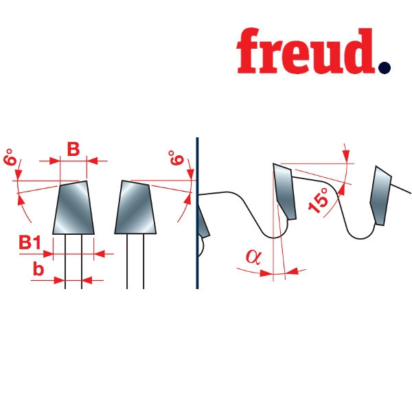 Пила підрізна конічна дискова Freud для Giben LI25M43LE3 160b4.3-5.5d45Z36 - фото 6 - id-p1206551511