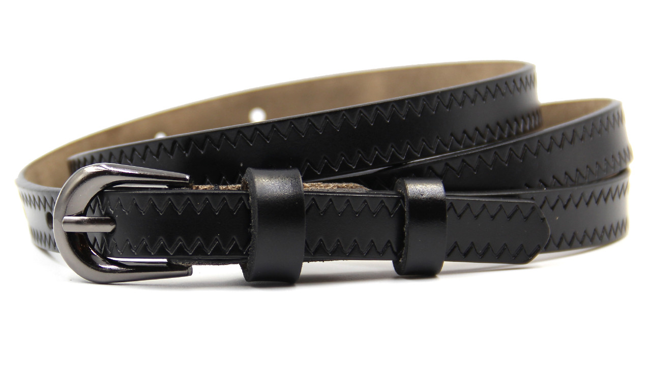 Жіночий пояс вузький з натуральної шкіри, фото 1