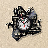 Гаваї острів Алоха Годинники Гаваї Гавайські острови Туризм Годинник для туриста Подорож Декор стіни Годинник вініл, фото 3