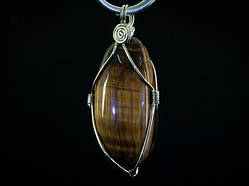 Кулон із каменю тигрове око жіночий