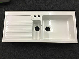 Керамічна кухонна мийка Astracast Jersey 1.5 Bowl Left Hand Drainer Kitchen Sink White