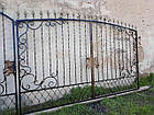 Ковані розпашні ворота з профнастилом та елементами ковки, фото 4