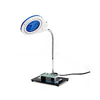 Лампа-лупа настільна з тримачем плат Yihua 628A Led 90 мм, з LED-підсвіткою (3X-6X)