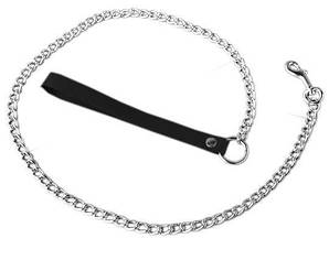 Набір: БДСМ повідець і нашийник шкіра+ланцюг