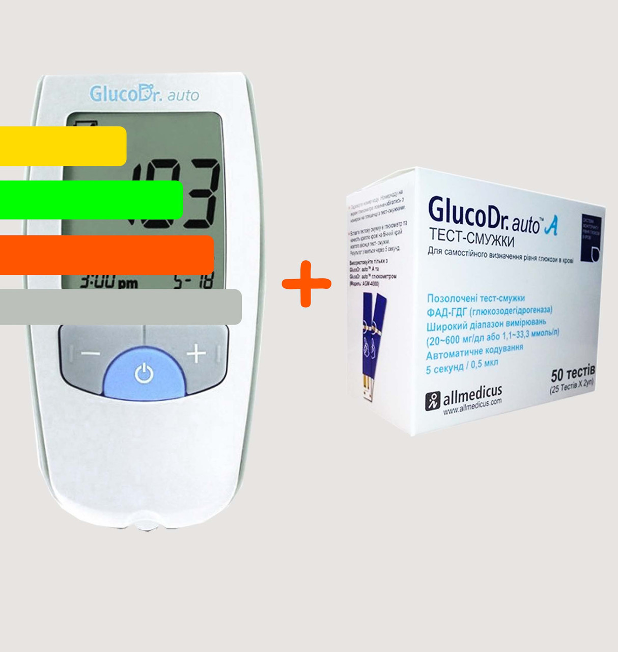Глюкометр Глюкодоктор GlucoDr auto + 50 тест-смужок