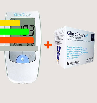 Глюкометр Глюкодоктор GlucoDr auto + 50 тест-смужок, фото 1