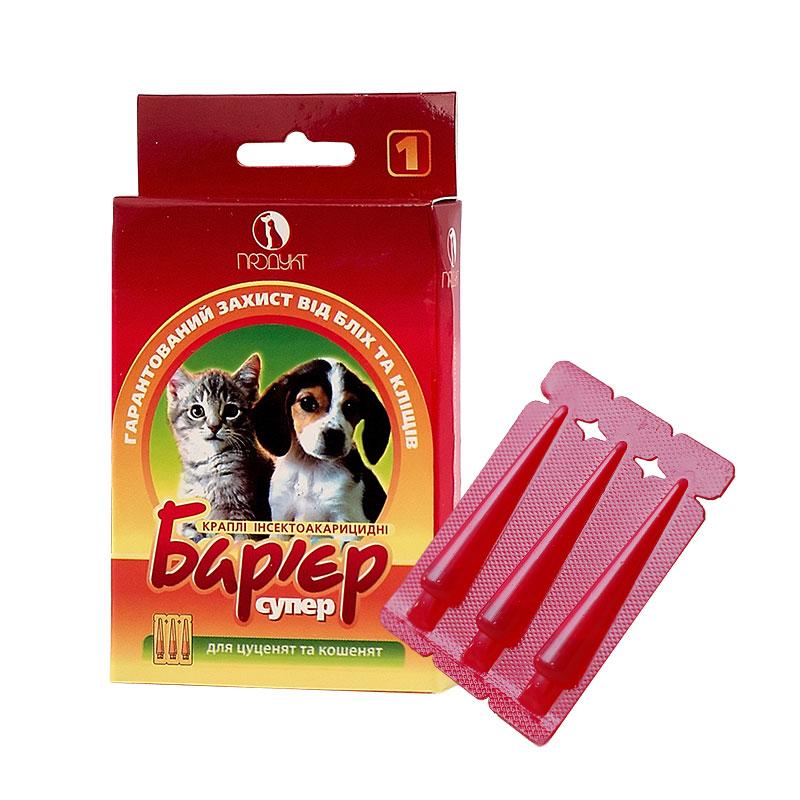 Краплі Бар'єр супер для цуценят та кошенят №3