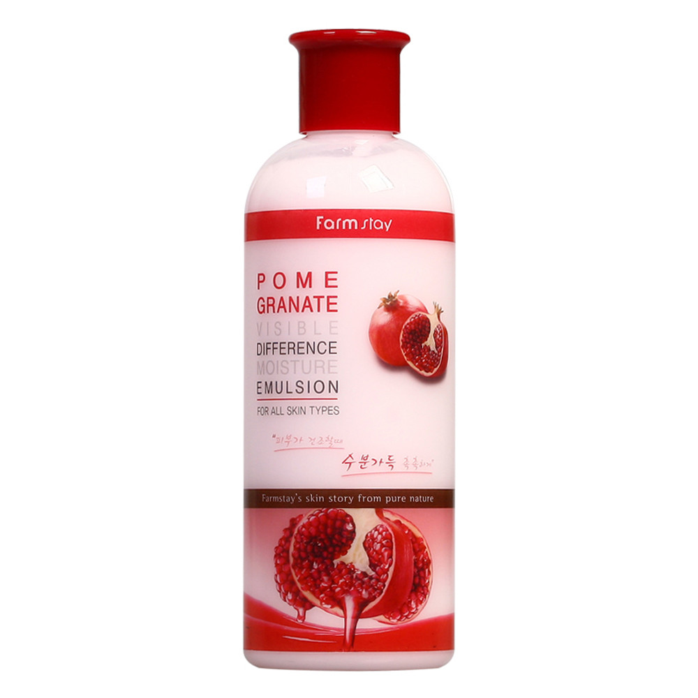 Освітлююча емульсія для обличчя з гранатом Farmstay Pomegranate Visible Difference Moisture Emulsion 350 мл