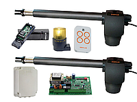 Автоматика для распашных ворот FAAC G-Bat 300 (створка до 3м) Фотоэлементы + лампа, 1 шт.
