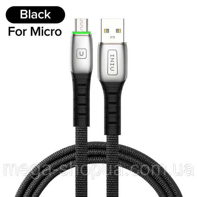 Кабель для швидкого заряджання телефону смартфона USB – micro USB 1м. Зарядний провід шнур microUSB мікро ЮСБ J4BB
