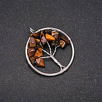 Кулон "Дерево щастя " Тигрове Око d-30мм купити біжутерію дешево оптом в інтернеті