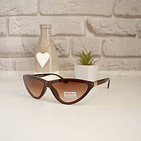 Очки солнцезащитные женские +чехол очки женские коричневые "Lv"