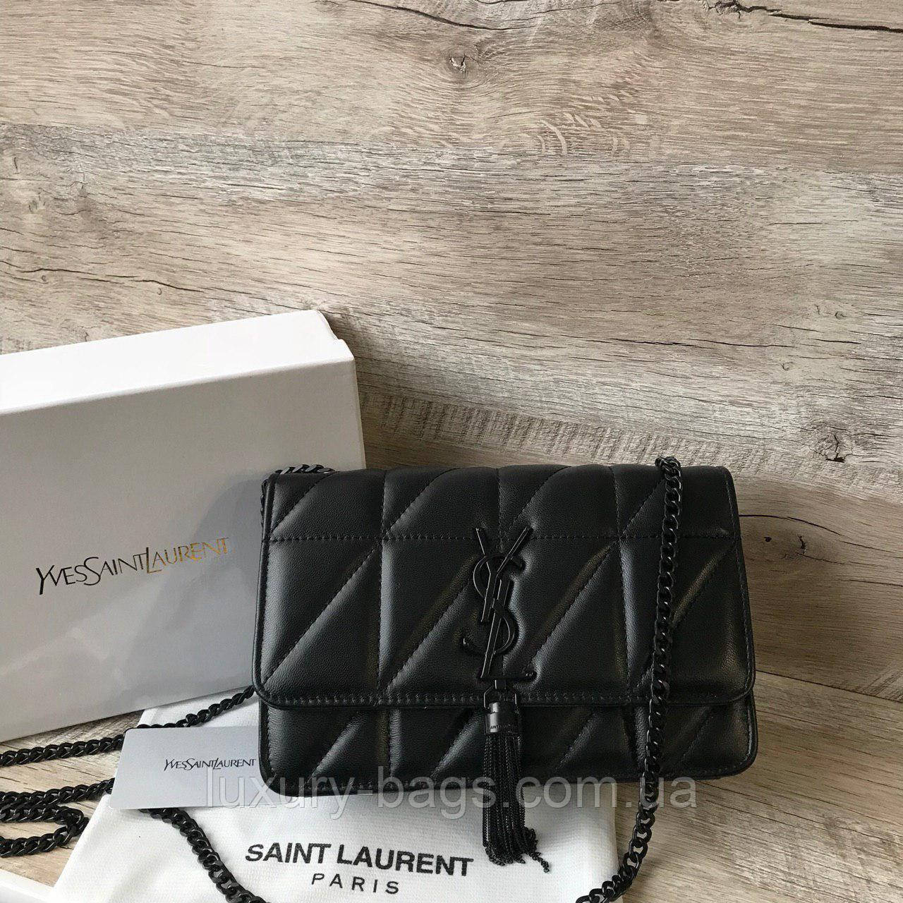 Жіноча шкіряна сумка клатч Ysl