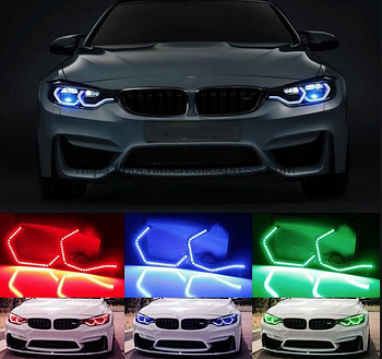 RGB підсвічування в фари 8 кольорів F30 BMW