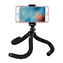 Штатив настільний гнучкий, трипод + тримач для телефона Alitek Flexible Sponge Long Black, фото 4