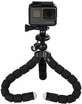 Штатив настільний гнучкий, трипод + тримач для телефона Alitek Flexible Sponge Long Black, фото 6